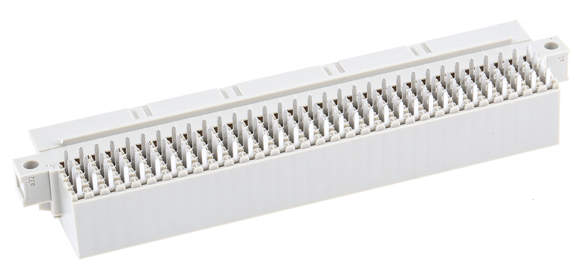ERNI 128 Way 2.54mm Pitch, Type RD, 4 Row, Right Angle DIN 41612 Connector, Socket