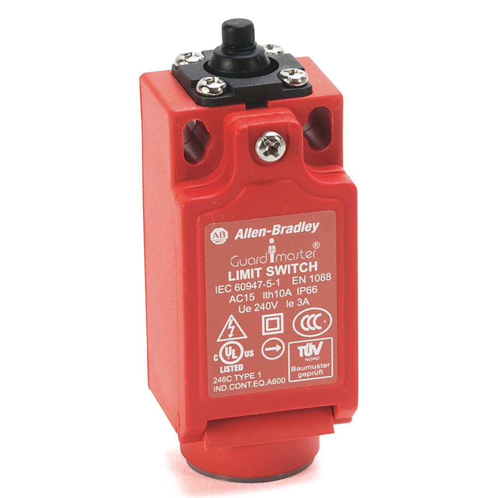 Allen Bradley Dome Safety Limit Switch, 2NC/1NO, IP66, Polybutylene Terephthalate (PBT) Housing, 600V ac Max, 6A Max