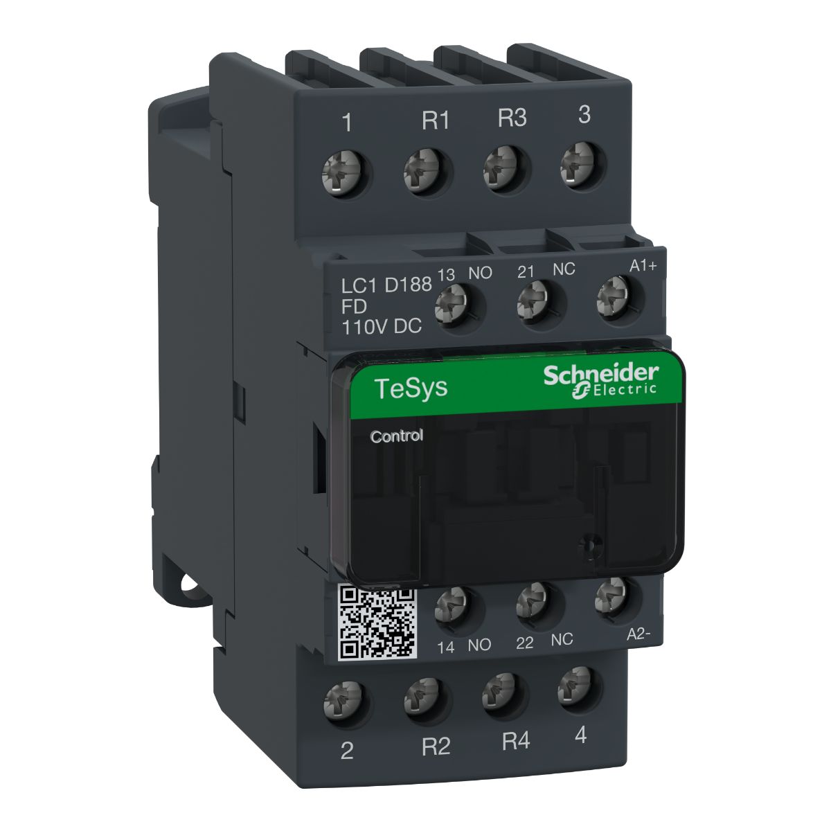 Schneider Electric LC1D Contactor, 110 V dc Coil, 4-Pole, 32 A, 2.5 W 110 V, 2 NO/2 NC, 300 V dc, 690V ac
