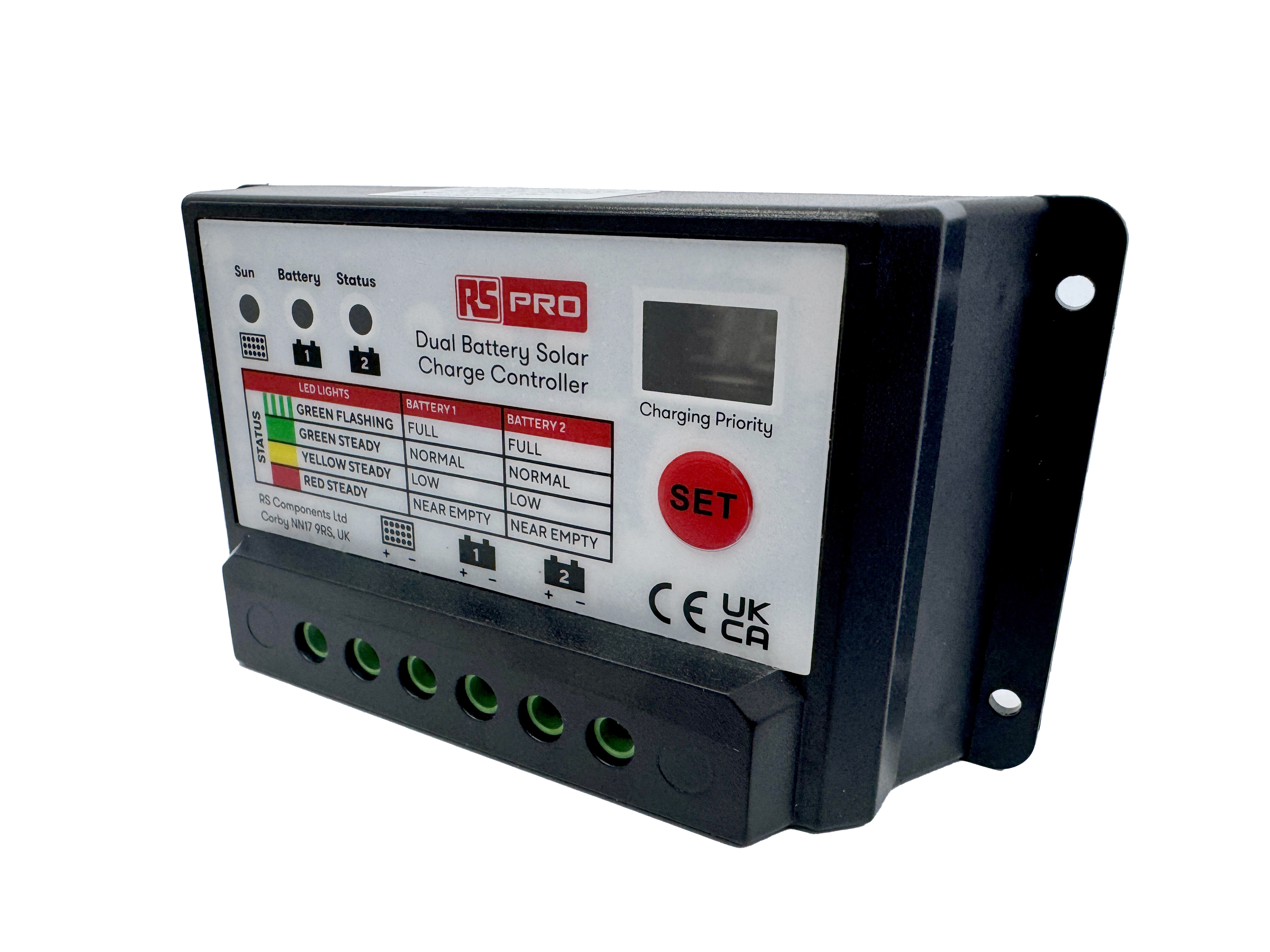 RS PRO 12 V, 24 V 20A Solar Charge Controller