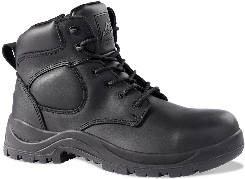 Rockfall RF222 Black Fibreglass Toe Capped Unisex Safety Boots, UK 12, EU 47