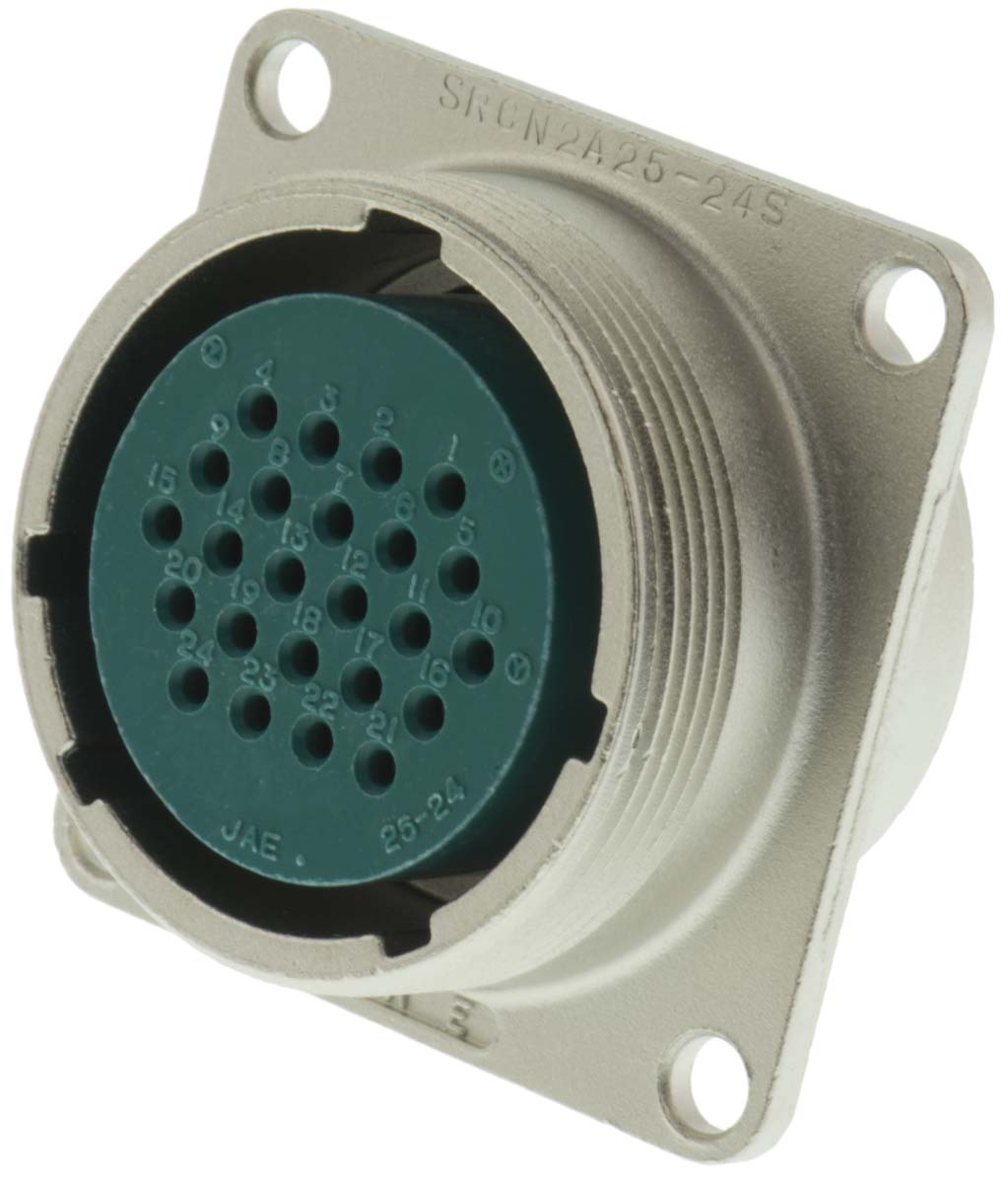 JAE Circular Connector, 24 Contacts, Panel, Miniature Connector, Socket, Female, SRCN Series
