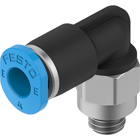 Festo NPQE-L Series Push-in Fitting, M5 to Push In 4 mm, Threaded Connection Style, NPQE-L-M5-Q4-F1A-P10