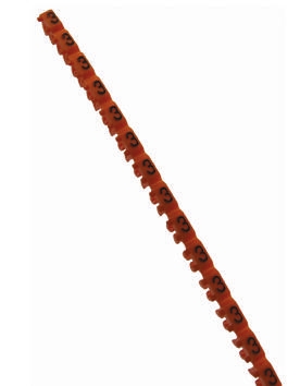 Legrand CAB 3 Clip On Cable Markers, Orange, Pre-printed "3", 0.15 → 0.5mm Cable, 0 381 03