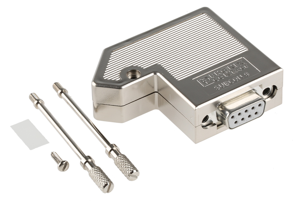 Phoenix Contact SUBCON 9/F-SH 9 Way Right Angle Cable Mount D-sub Connector Socket, 2.77mm Pitch