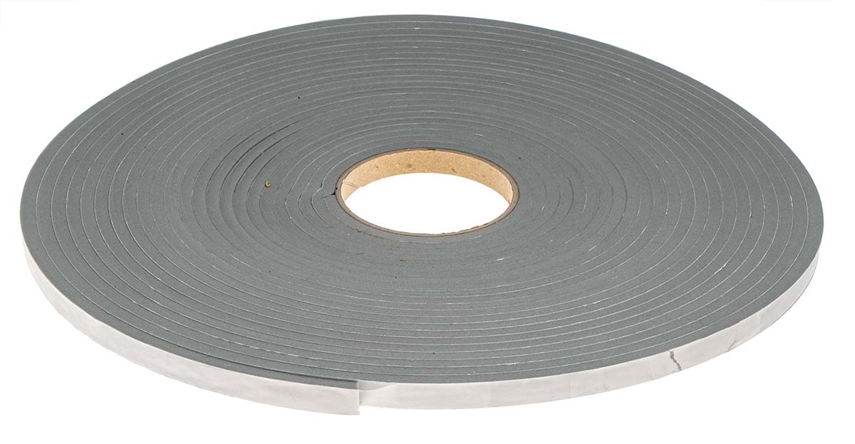 RS PRO Grey Foam Tape, 12.0mm x 15.0m, 6.0mm Thick