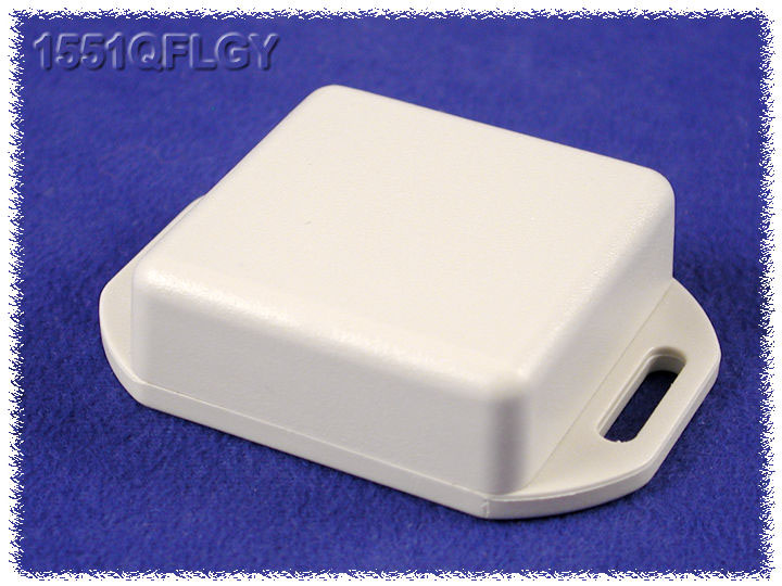 Hammond 1551 Series Grey ABS Enclosure, IP54, Flanged, Grey Lid, 40 x 40 x 15mm
