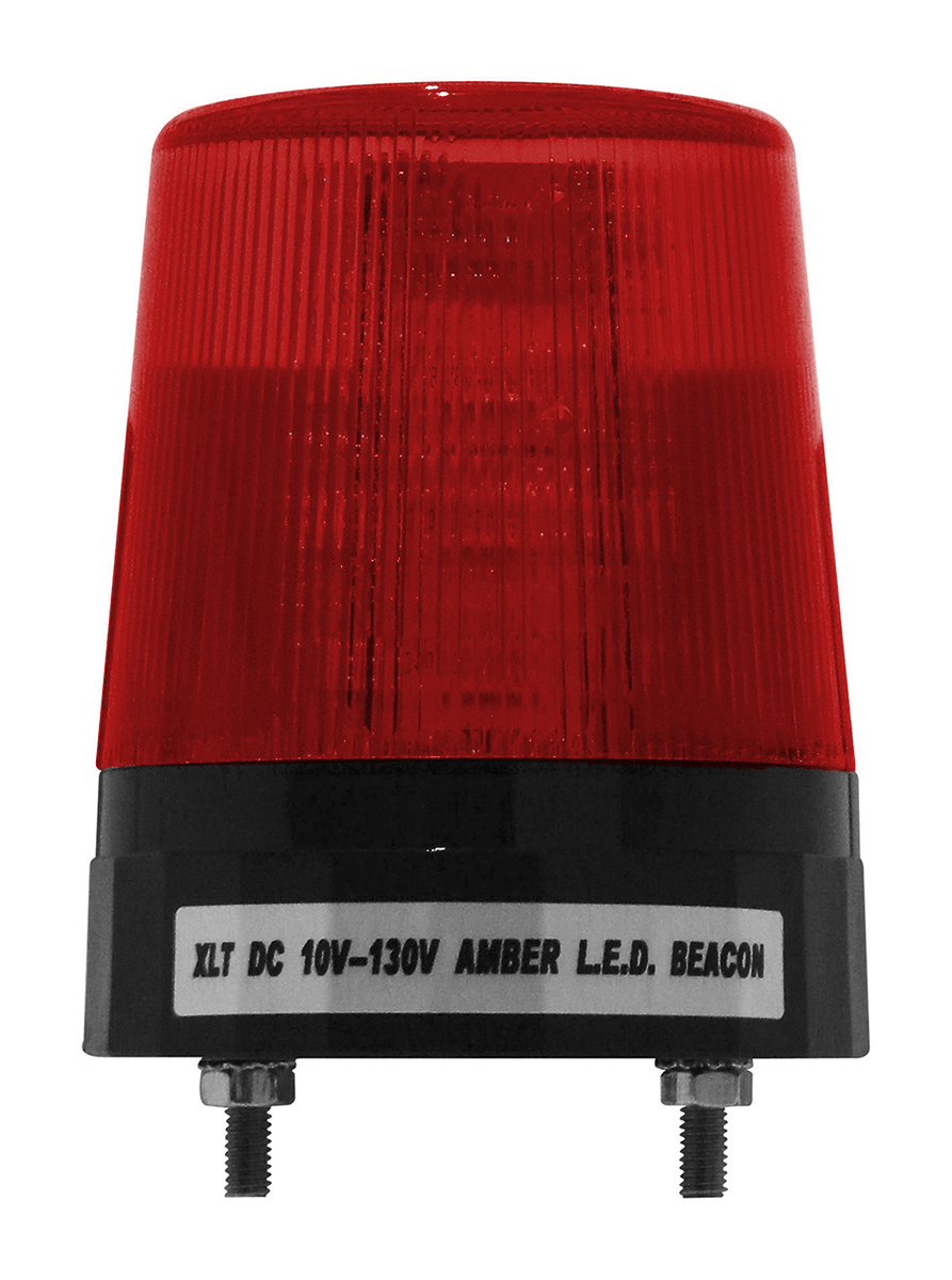 RS PRO Red Flashing Beacon, 10 → 100 V dc, Screw Mount, LED Bulb, IP67