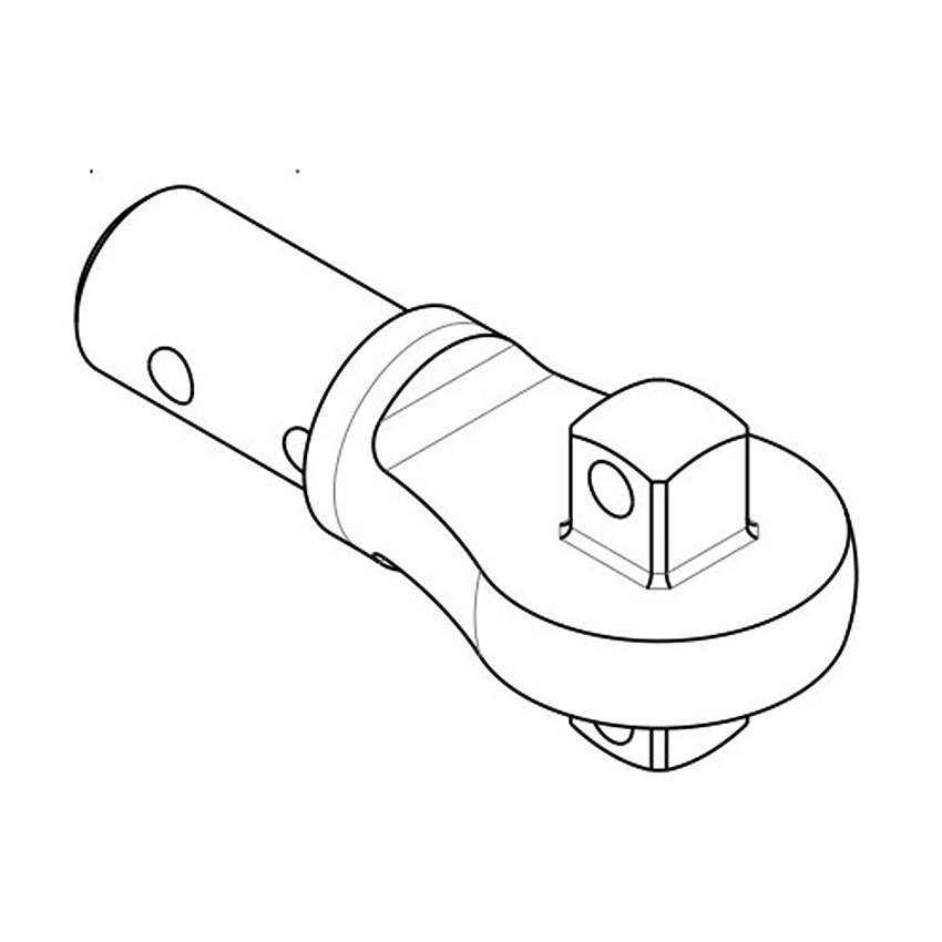 SAM Square Screwdriver Bit, 19 mm Tip, 3/8 in Drive, Round Drive, 80 mm Overall