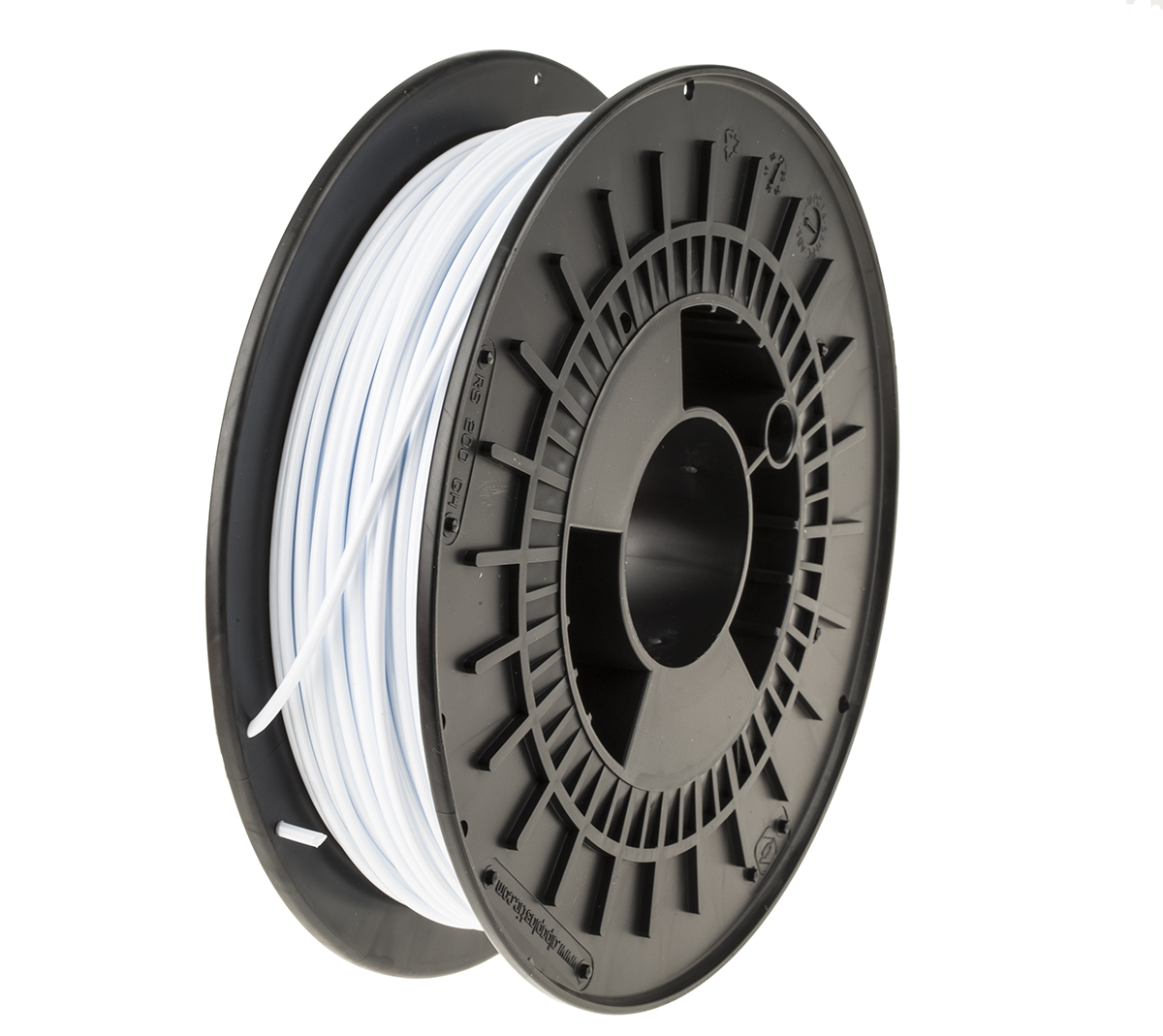 RS PRO 2.85mm White PET-G 3D Printer Filament, 500g