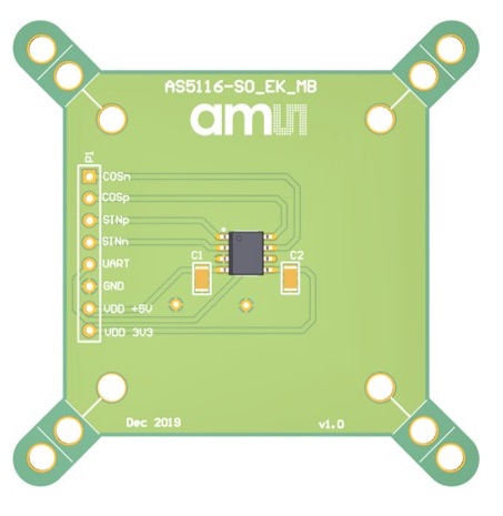 ams OSRAM AS5116-SO_EK_MB Position Sensor Motor Driver Board for AS5116 AS5116