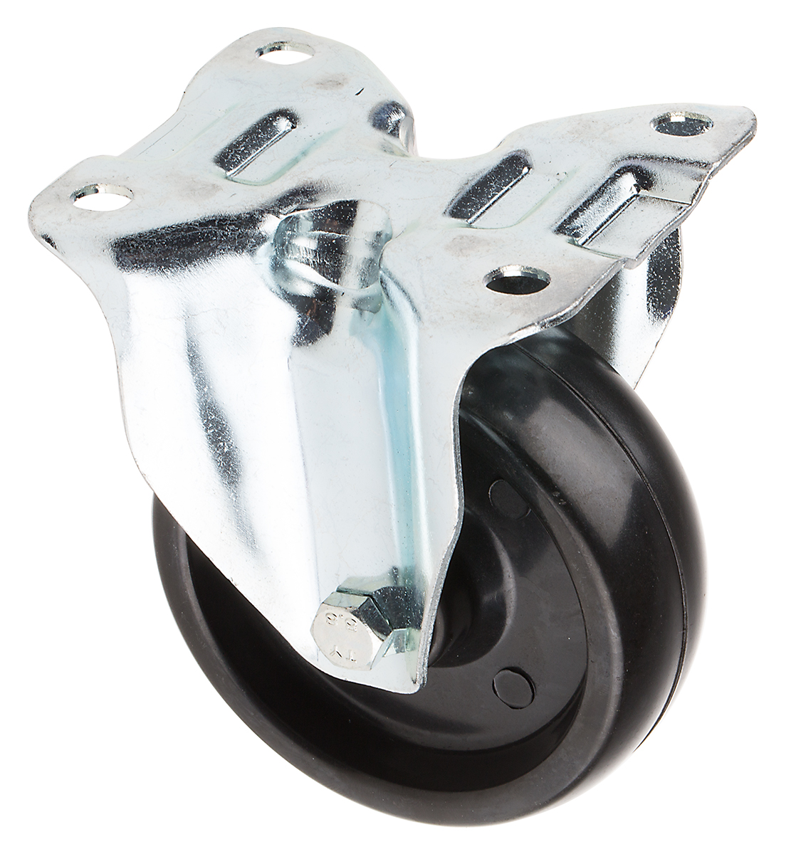 RS PRO Fixed Castor Wheel, 120kg Capacity, 100mm Wheel