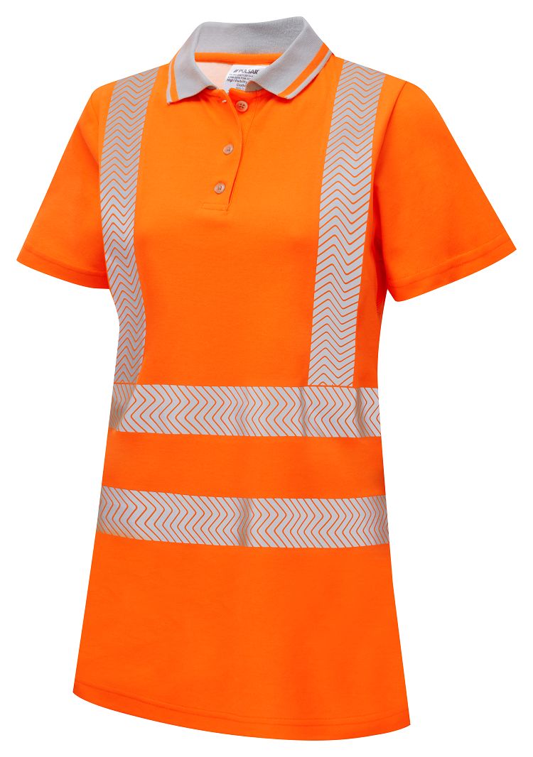 PULSAR LFE951 Orange Women Hi Vis Polo Shirt, 26in
