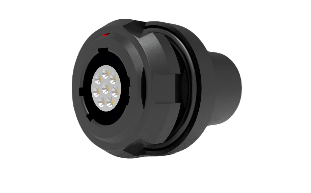 Amphenol NEXUS Technologies Connector, 8 Contacts, Panel, Socket, Female, IP68, IP69K, RANGER Series