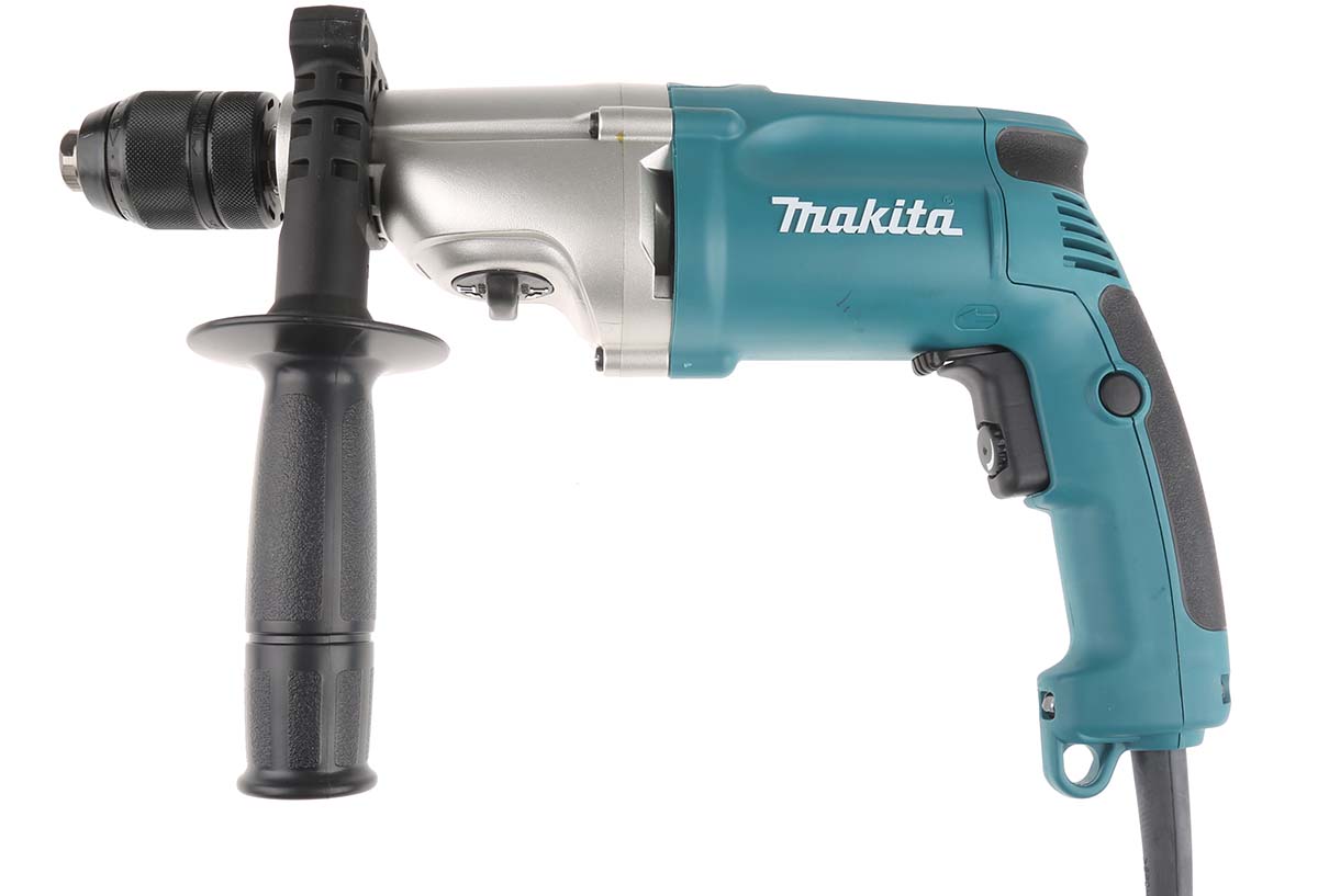 Makita HP 230V Corded Hammer Drill, Type G - British 3-Pin