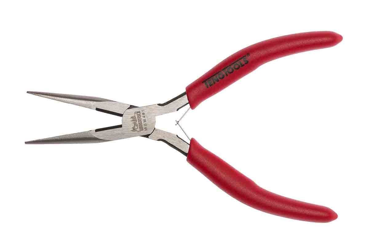 Teng Tools Long Nose Pliers, 140mm Overall, Straight Tip, 15mm Jaw
