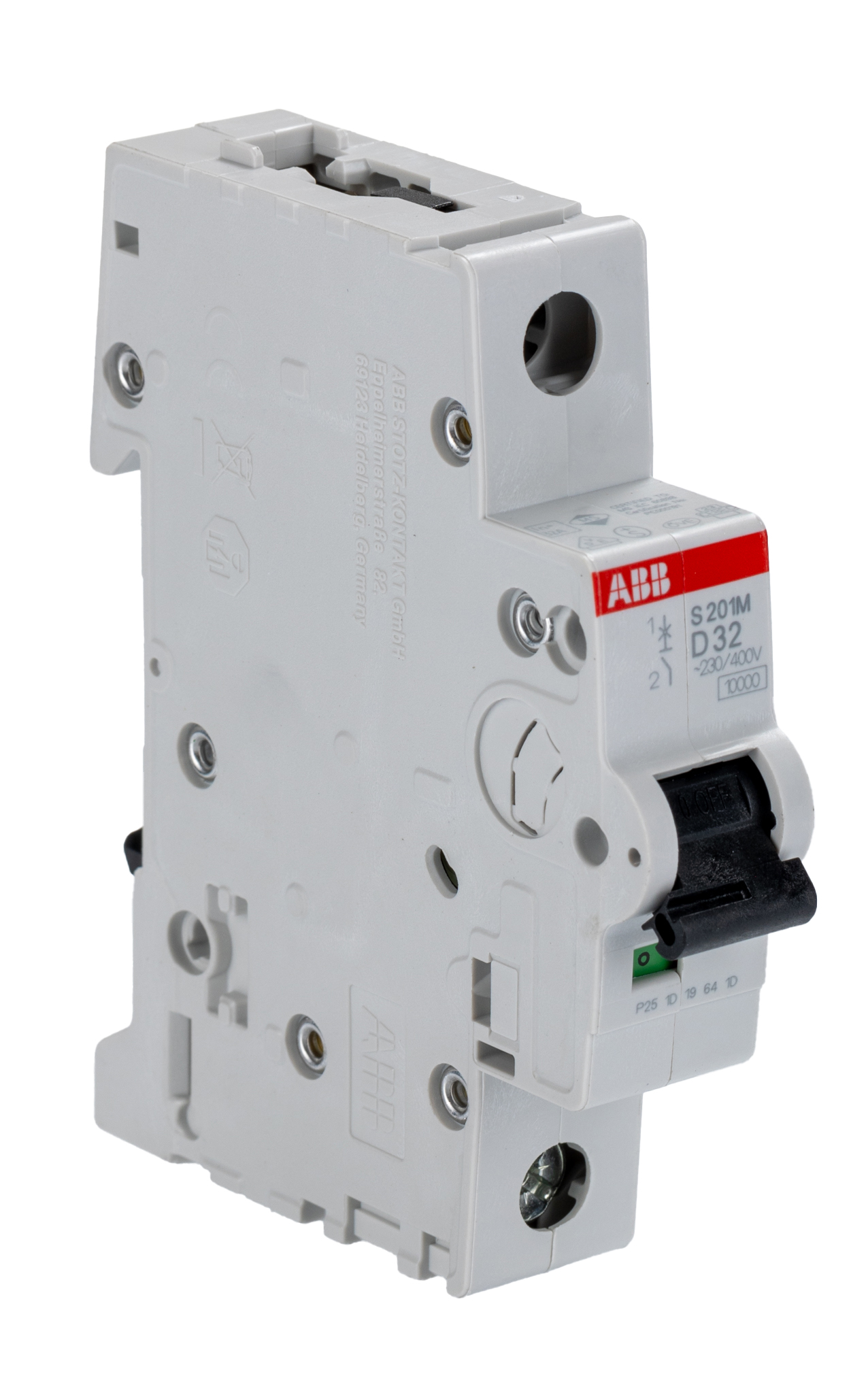 ABB System Pro M Compact S200M MCB, 1P, 32A Curve D, 230V AC, 72V DC, 15 kA Breaking Capacity