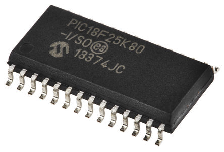 Microchip PIC18F25K80-I/SO, 8 bit PIC, PIC18F66K80 Microcontroller, 64 MHz, 32kB FLASH, 28-Pin SOIC