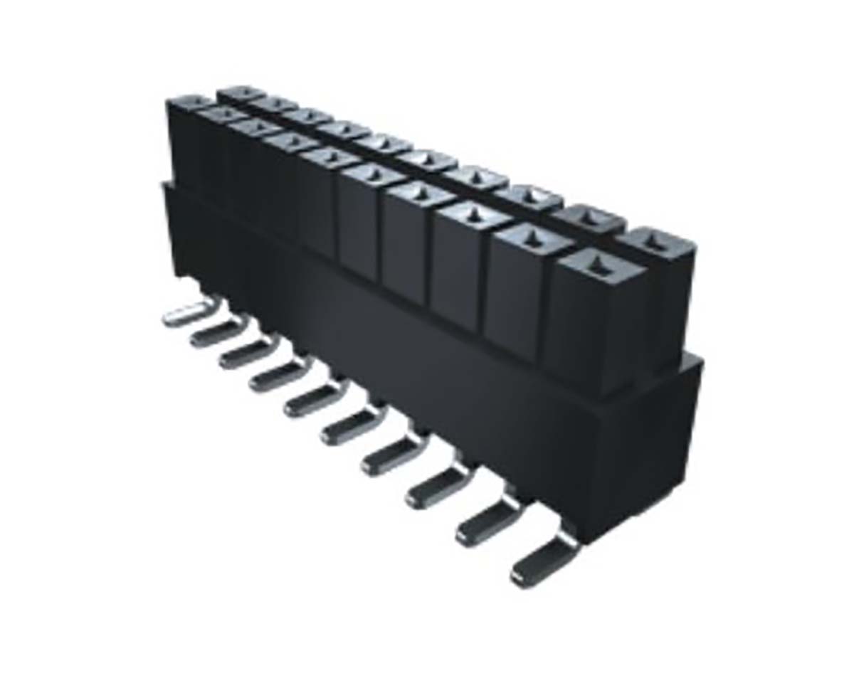 Samtec IPS1 Series Straight Through Hole Mount PCB Socket, 50-Contact, 2-Row, 2.54mm Pitch, Solder Termination