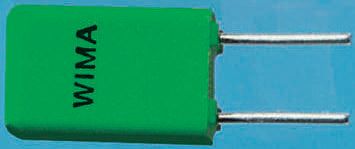 WIMA FKP2 Polypropylene Film Capacitor, 63 V ac, 100 V dc, ±5%, 2.2nF, Through Hole