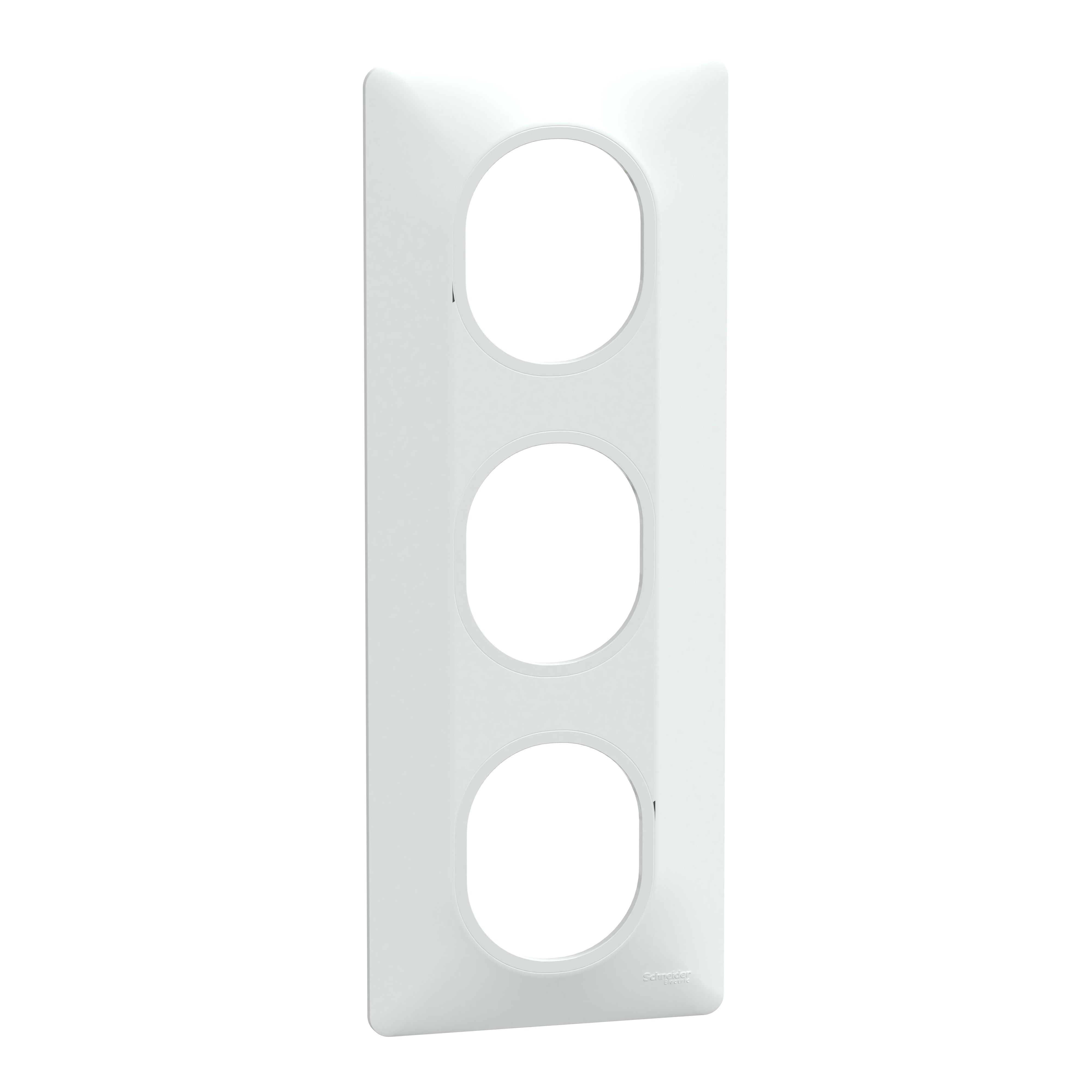 Schneider Electric White, 3 Gang, Ovalis C Series