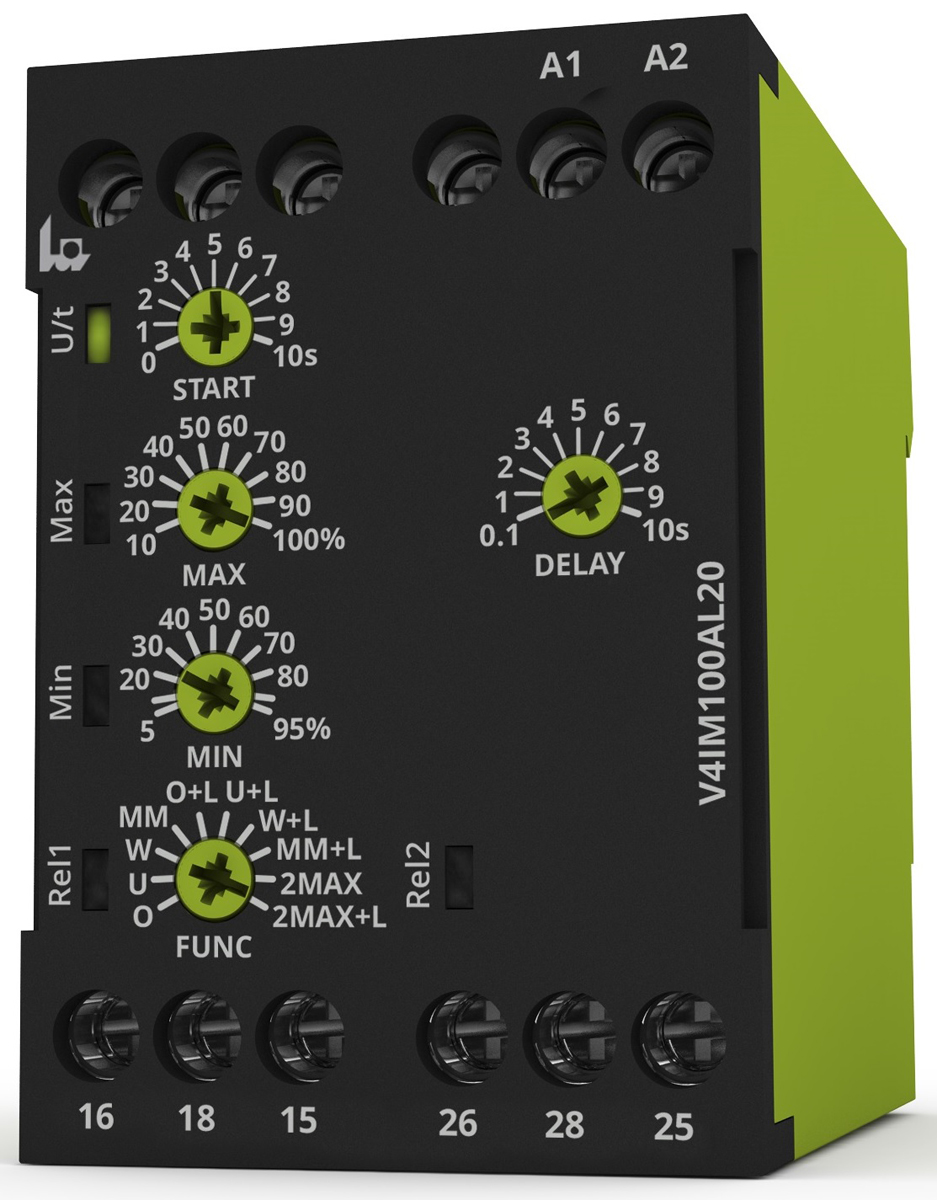 Tele Current Monitoring Relay, 1 Phase, DPDT, DIN Rail