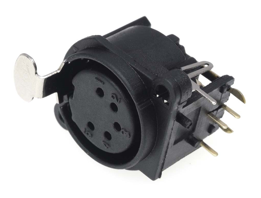 RS PRO Panel Mount XLR Connector, Female, 50 V, 5 Way, Gold Plating