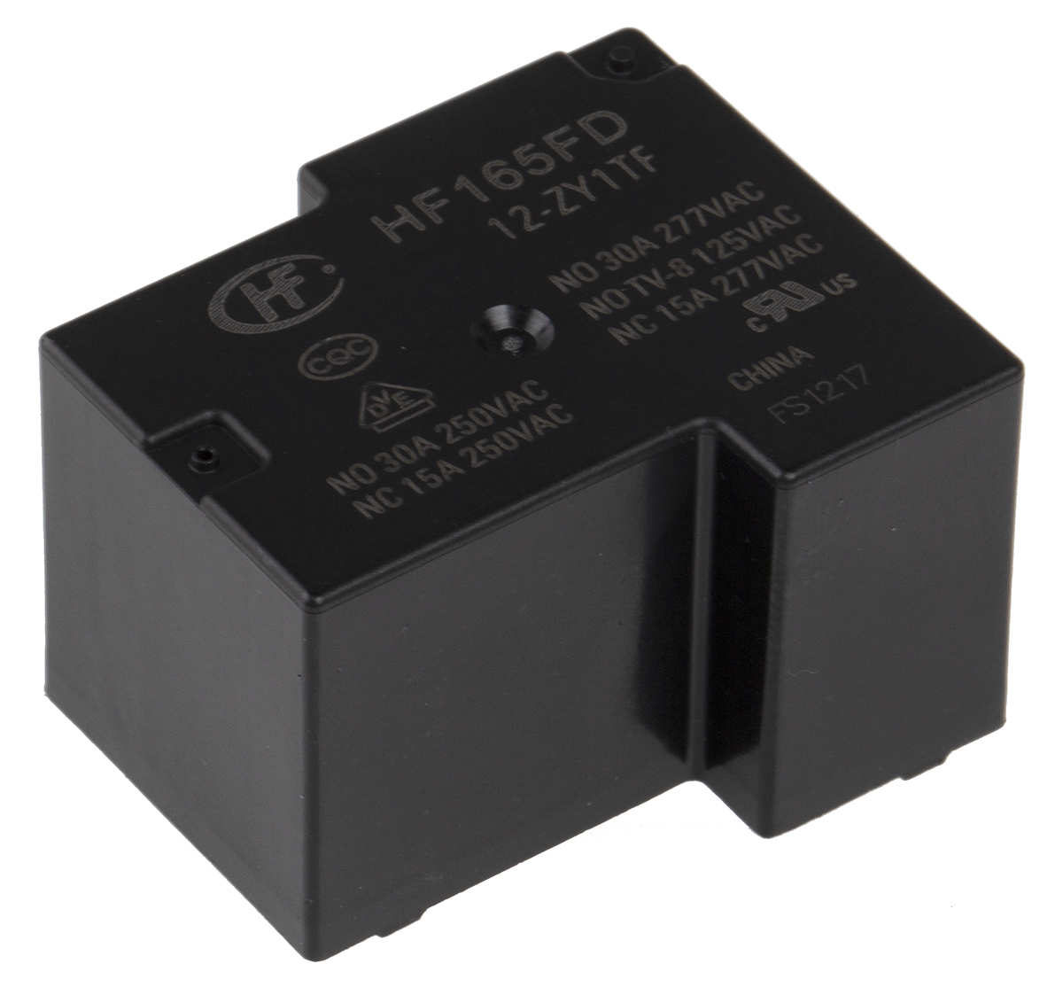 Hongfa Europe GMBH PCB Mount Power Relay, 12V dc Coil, 15A Switching Current, SPDT