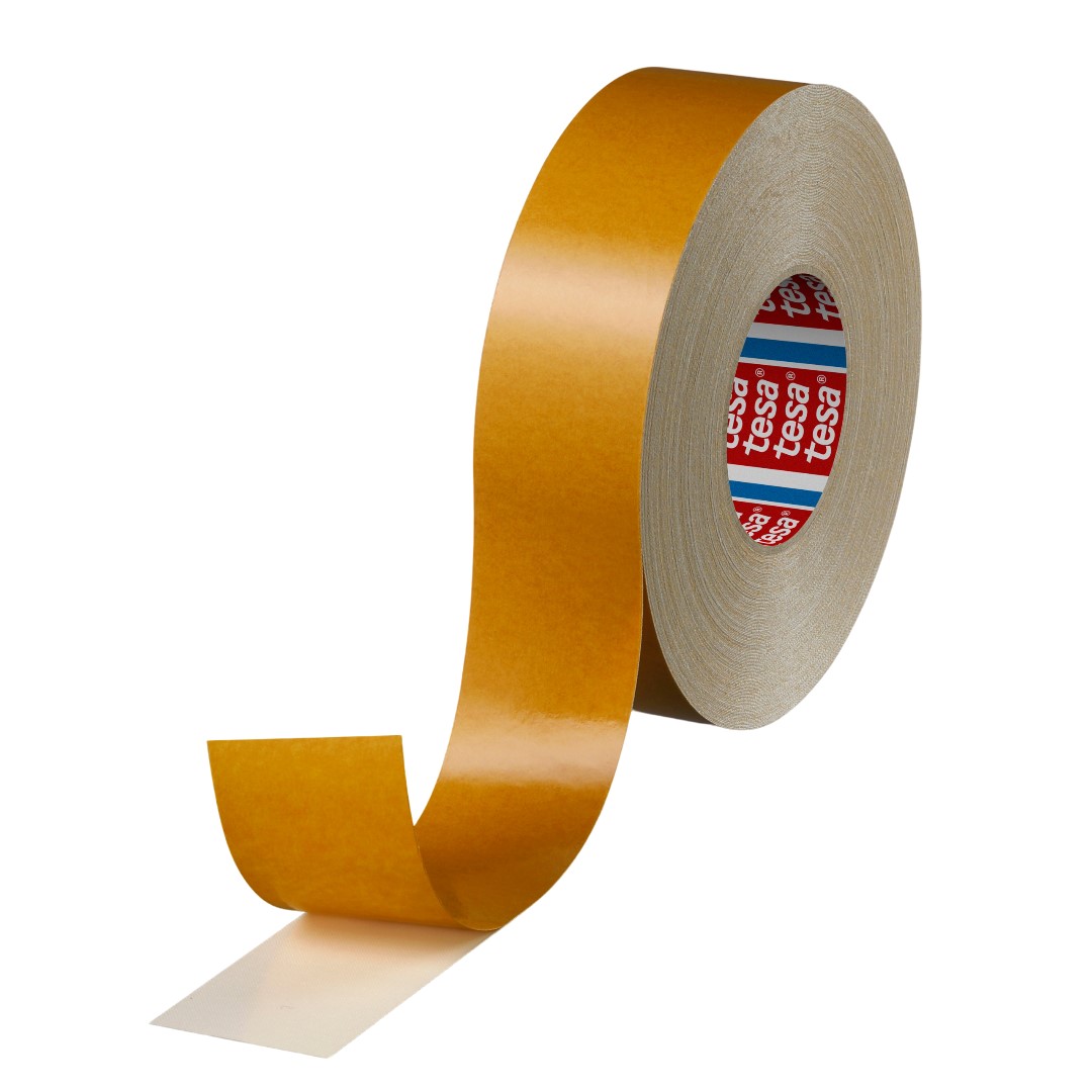 Tesa 04964-00076-00 White Double Sided Cloth Tape, 390μm Thick, 7,6 N/cm, Cloth Backing, 50mm x 50m