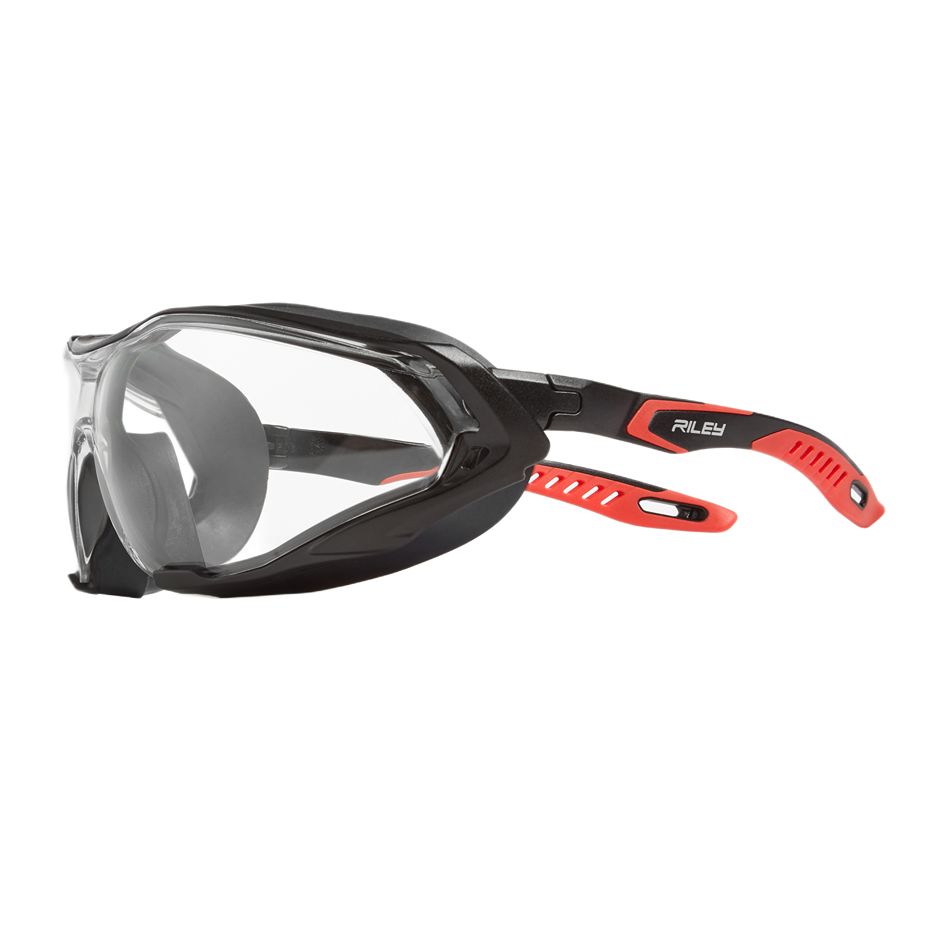 Riley Sparta Pro Anti-Mist UV Safety Glasses, Clear Polycarbonate Lens, Vented