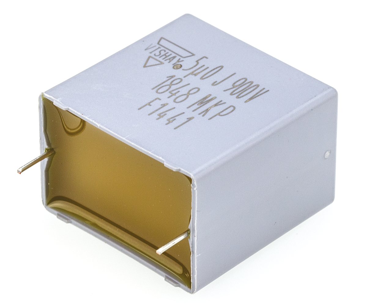 Vishay MKP1848 DC-Link Polypropylene Film Capacitor, 900V dc, ±5%, 5μF, Through Hole