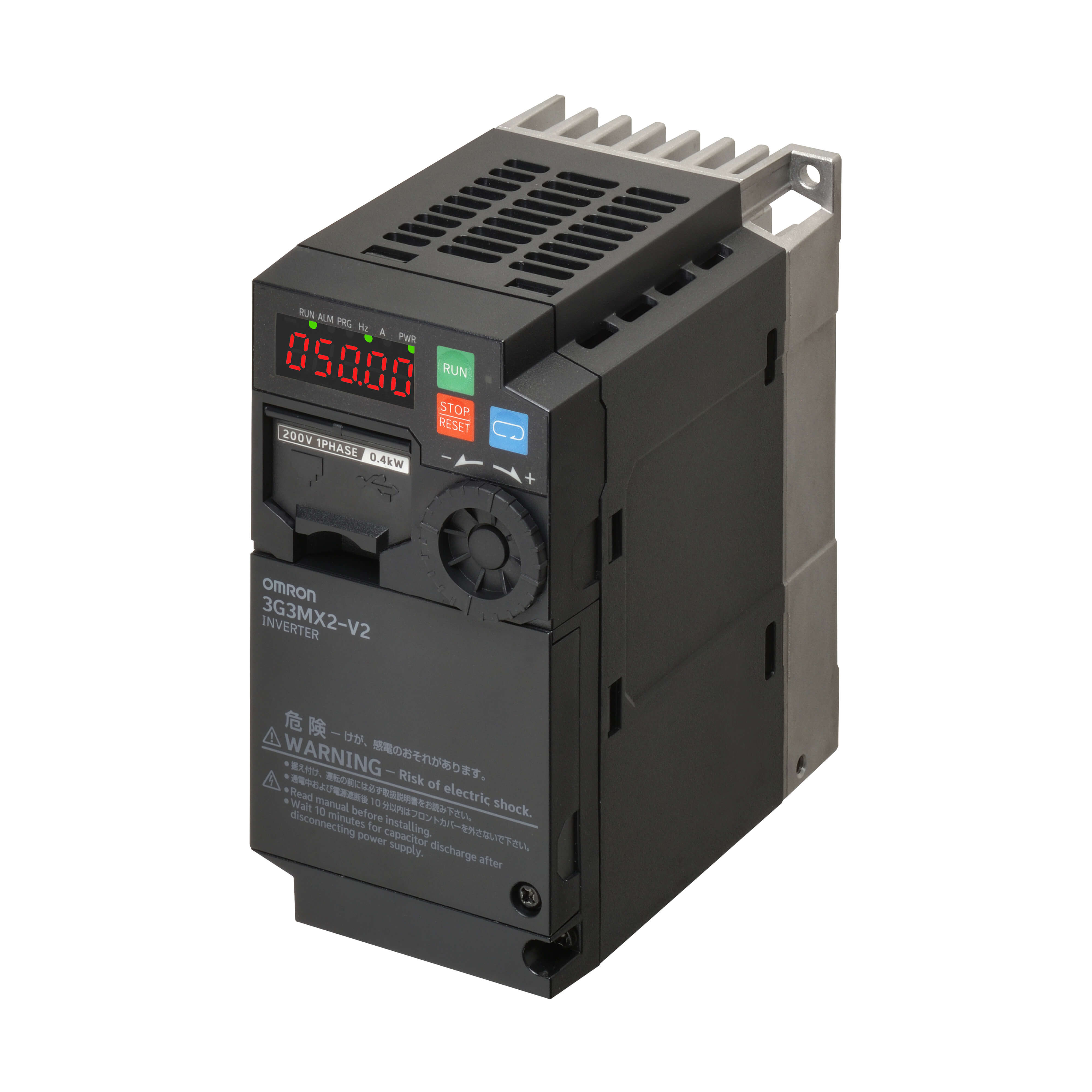 Omron Inverter Drive, 0.1 kW, 3 Phase, 3G3MX2 Series 240 V 1.2 A