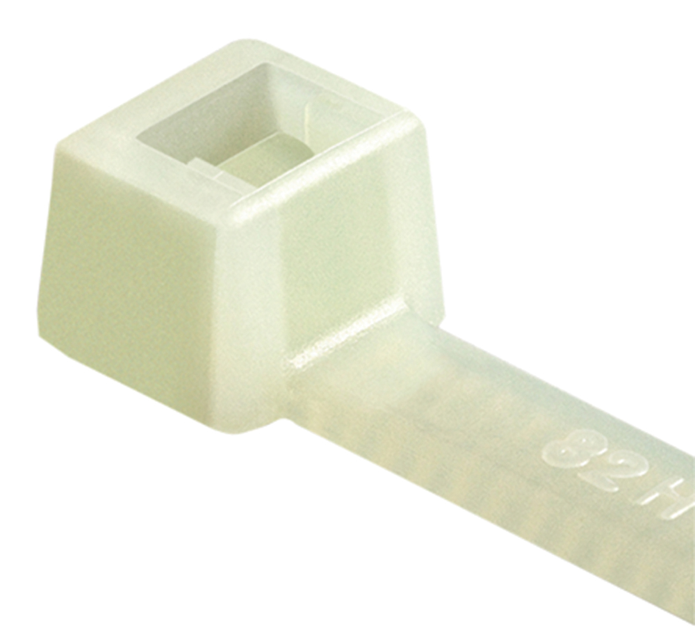 HellermannTyton Cable Tie, Inside Serrated, 460mm x 7.6 mm, Natural Polyamide 6.6 (PA66), Pk-100