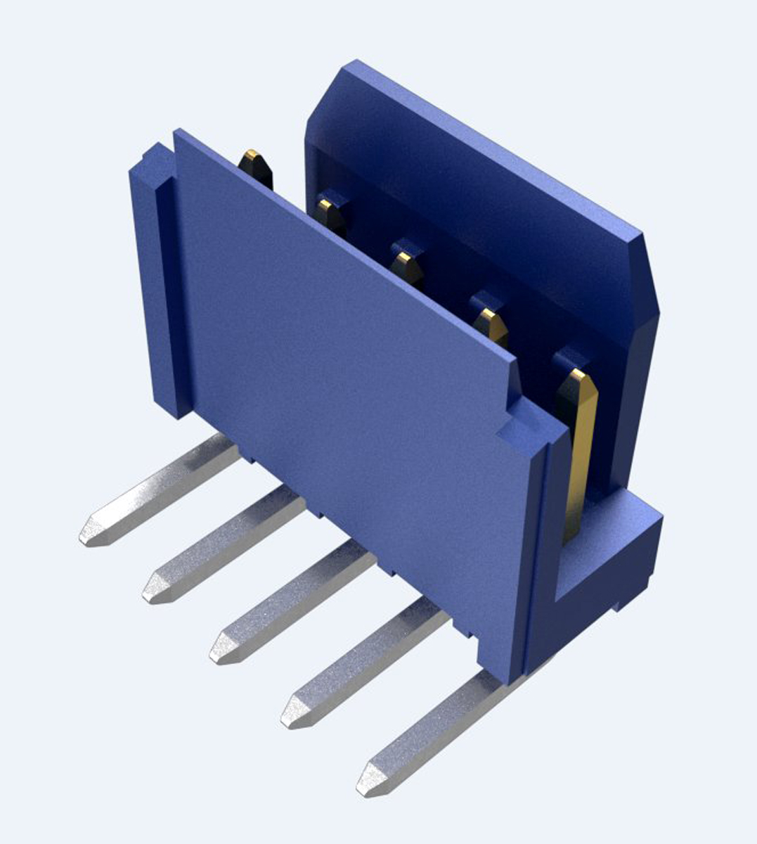 Amphenol ICC Dubox Series Right Angle Through Hole PCB Header, 5 Contact(s), 2.54 mm Pitch, 1 Row, Shrouded