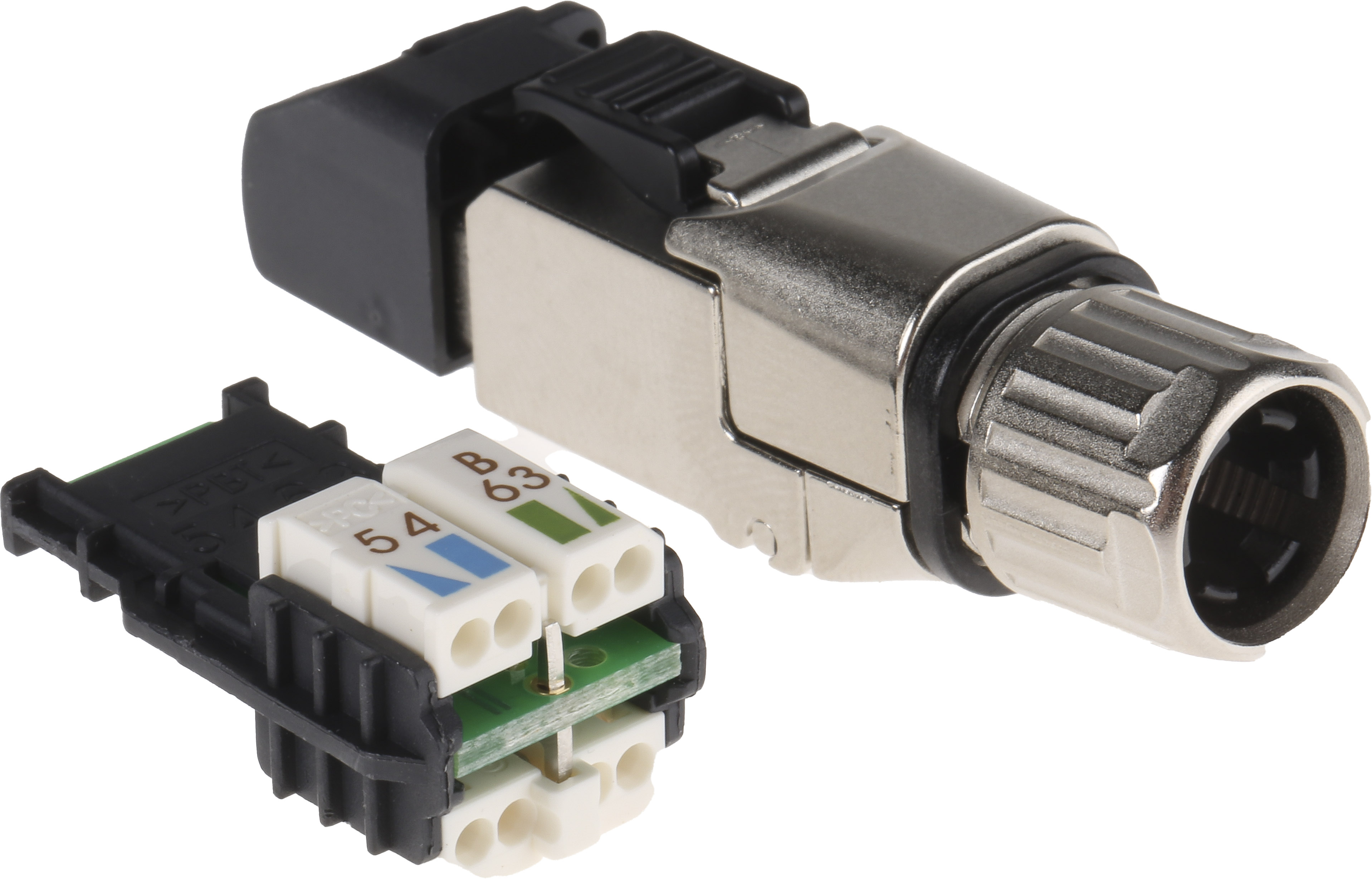 Telegartner MFP8 Series Male RJ45 Connector, Cable Mount, Cat6a Straight 1 Port 8 -Way