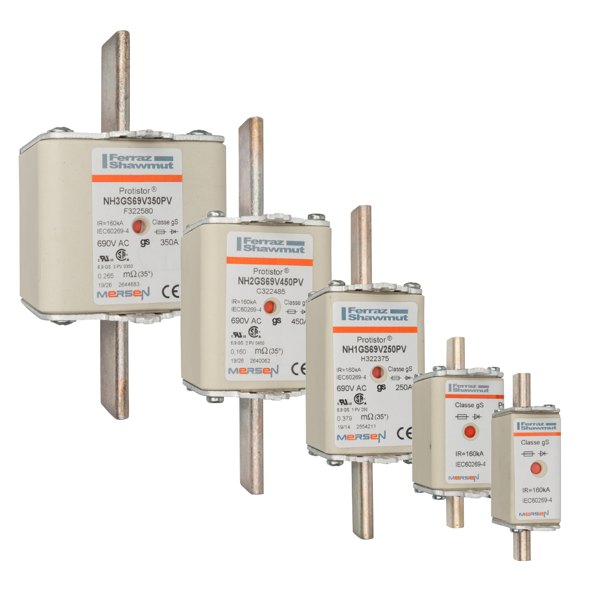 Mersen 100A NH Fuse, NH000, 690V ac