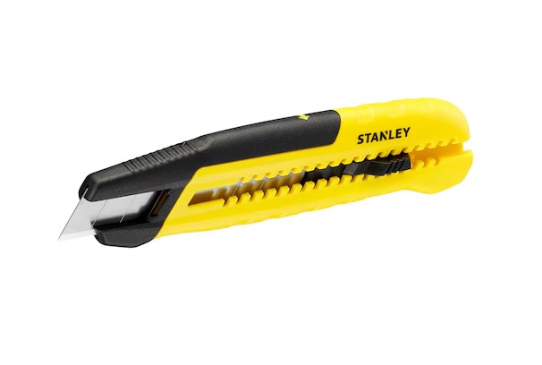 Stanley Safety Knife with Knife Blade, Retractable, 18mm Blade Length