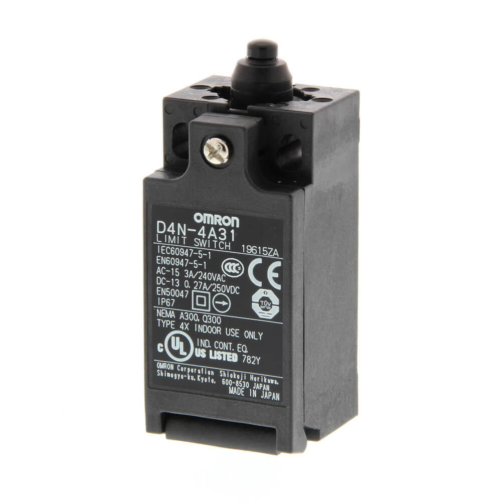 Omron D4N Series Plunger Top Plunger, NO/NC, IP67, DPST