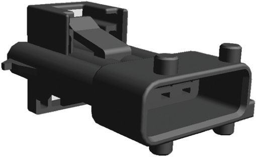 TE Connectivity, Timer Automotive Connector Plug Black Panel Mount 4 Way 1-962340-1