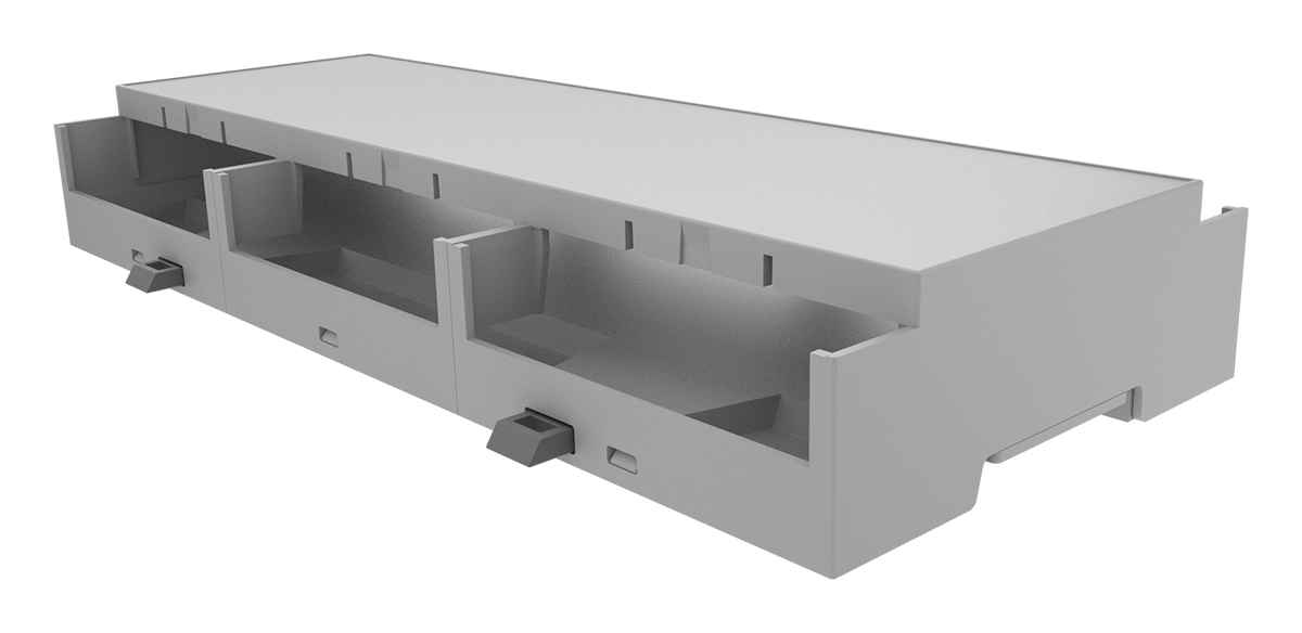 Italtronic DIN Rail Enclosure Enclosure Type 12M XTS Compact Series , 90 x 32.2mm, ABS DIN Rail Enclosure