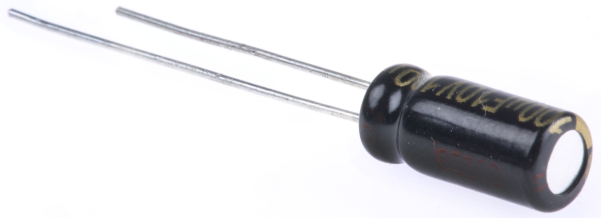 Panasonic 100μF Aluminium Electrolytic Capacitor 10V dc, Radial, Through Hole - EEUFM1A101