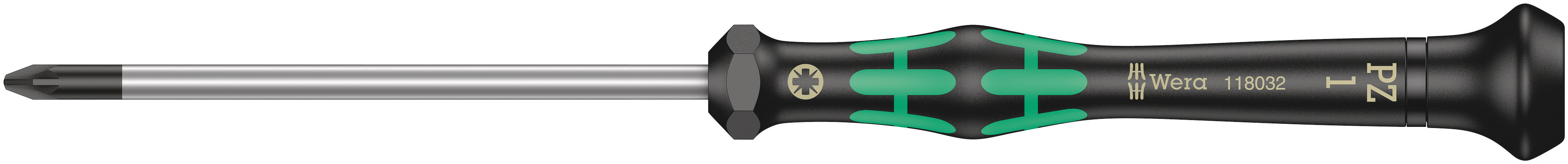 Wera Pozidriv Precision Screwdriver, PZ1 Tip, 80 mm Blade, 177 mm Overall