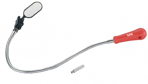 SAM Inspection Mirror Probe, 25 x 50mm mirror dia. , flexible , Adjustable No No , Telescopic , Insulated