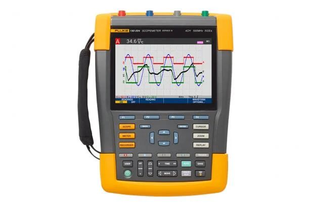 Fluke 190-504-III-S ScopeMeter III Series, 500MHz Portable Oscilloscope, 4 Analogue Channels