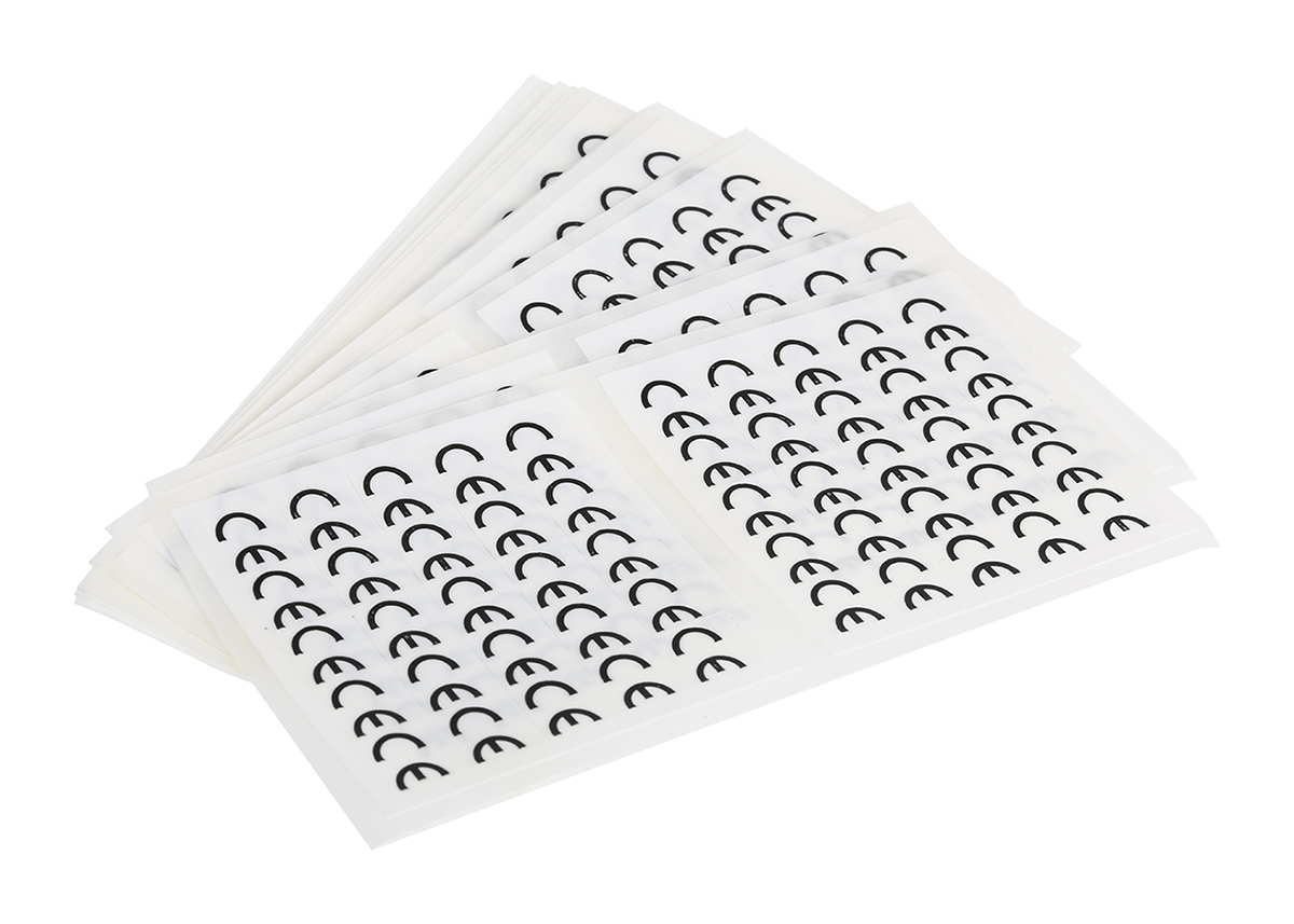 RS PRO Adhesive Pre-Printed Adhesive Label-CE-. Quantity: 500