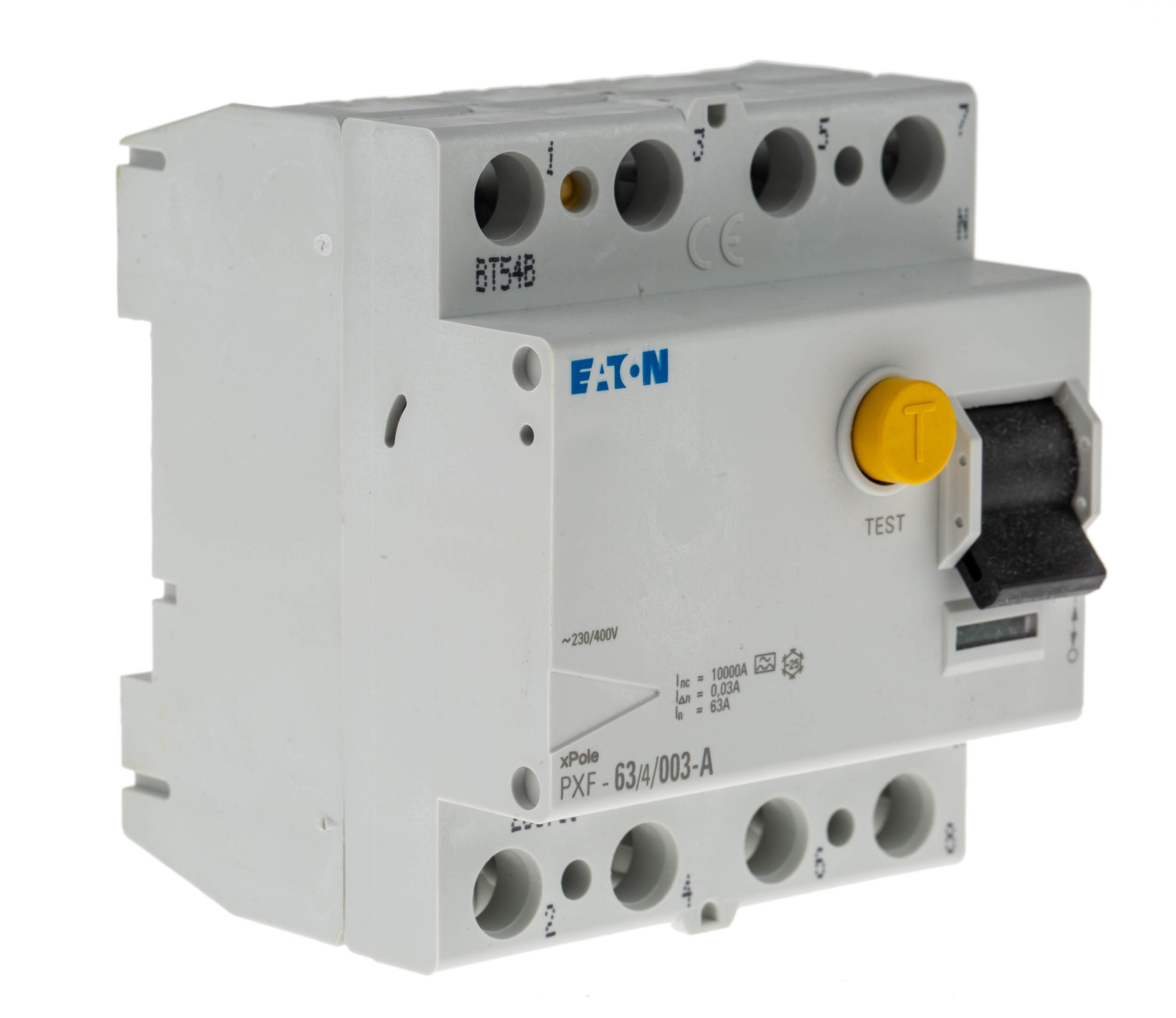 Eaton PXF-A RCCB, 63A, 3+N Pole, 30mA, Type A, 400V ac