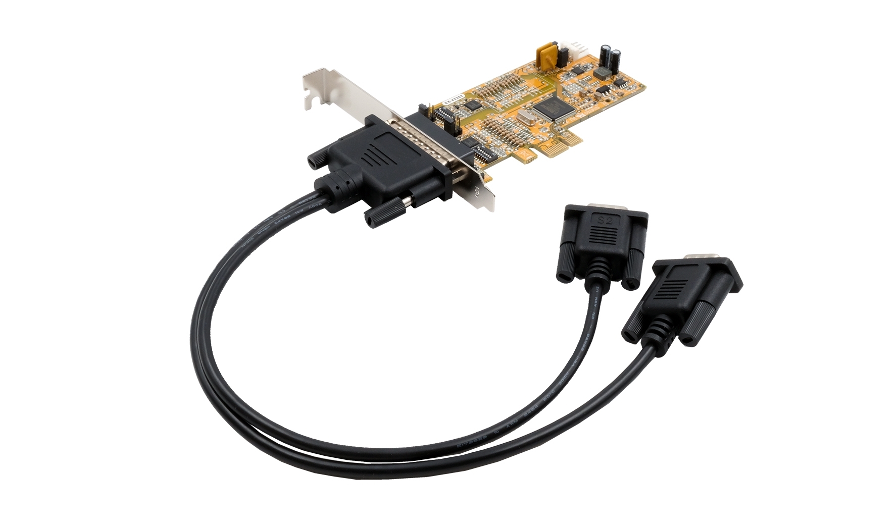 Exsys 2 Port PCIe RS232, RS422, RS485 Serial Card
