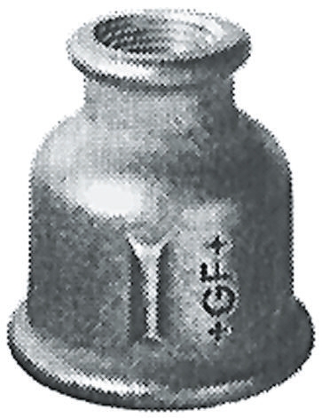 Georg Fischer Galvanised Malleable Iron Fitting Reducer Socket, Female BSPP 3/8in to Female BSPP 1/4in