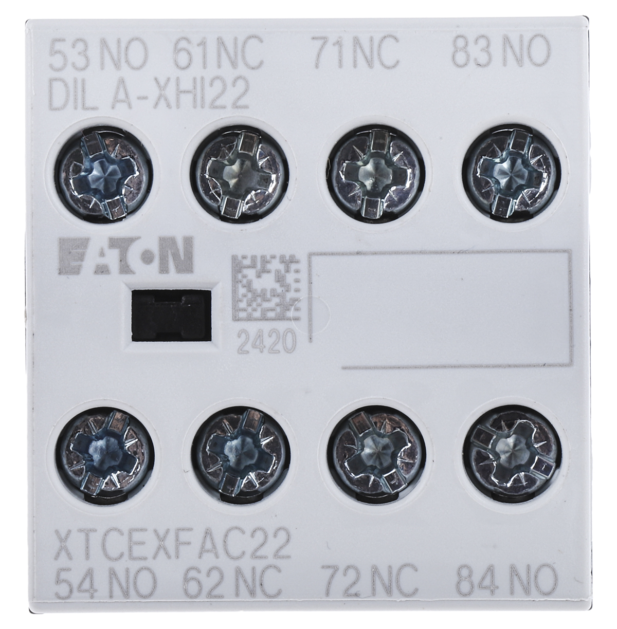 Eaton Auxiliary Contact, 4 Contact, 2NC + 2NO, Front Mount