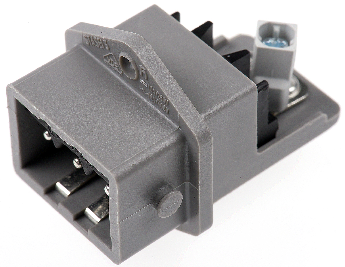 Hirschmann, ST IP54 Grey Panel Mount 3P Industrial Power Socket, Rated At 16A, 250 V, 400 V